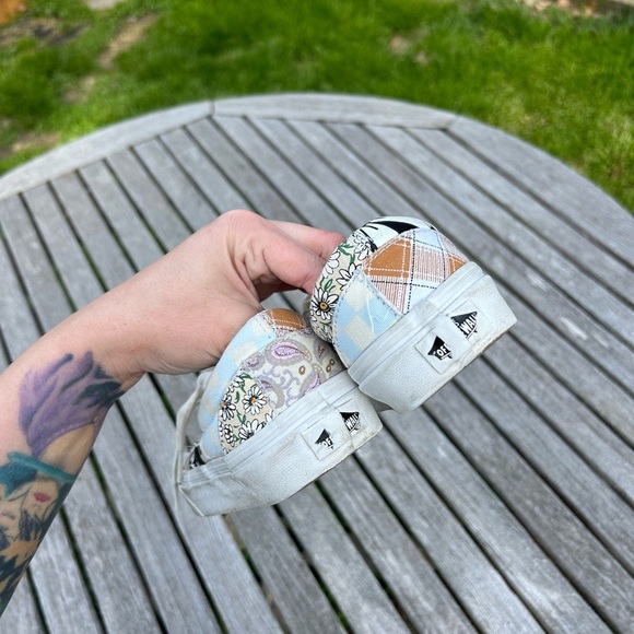 Vans MEADOW PATCHWORK ERA SHOES Size woman’s 5.0‎ floral checkers spring summer - Picture 10 of 12